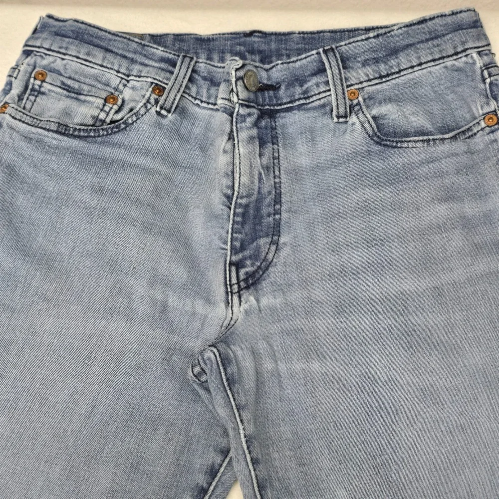 Levis 511 Slim Fit Jeans Mens 33x34 Light Wash Blue Denim Beach Boho Hipster Y2K